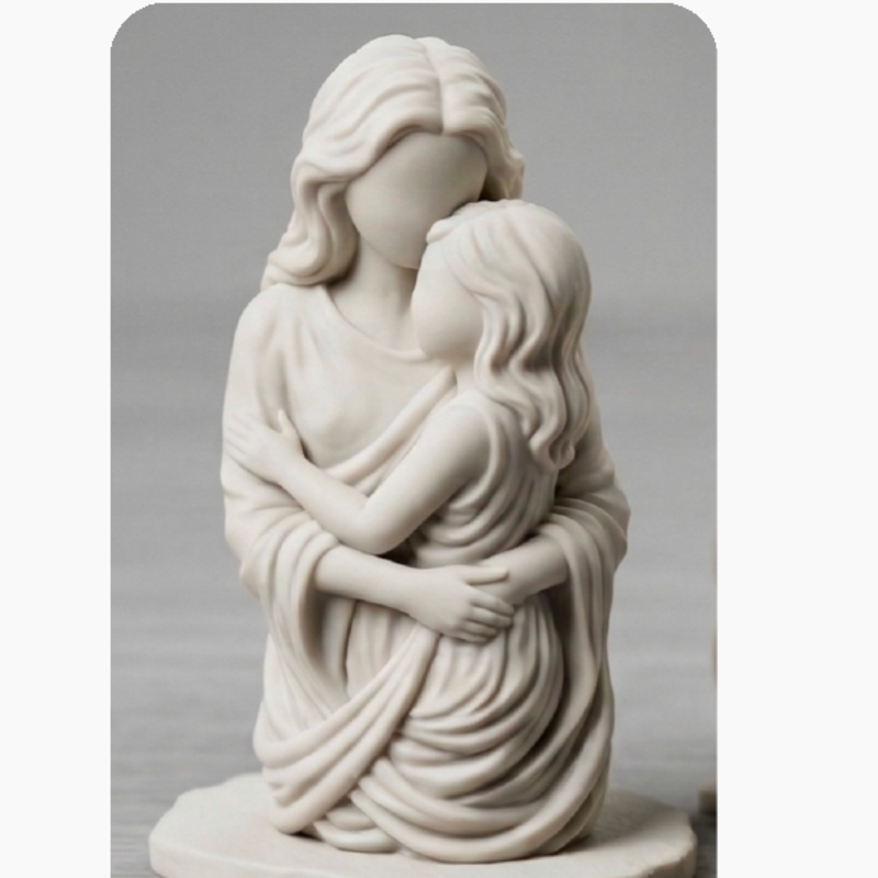 Mother Hugging Daughter (8 cm) silicone candle mold