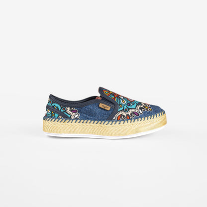 Mint Denim Slip-On Espadrille Sneakers by Pontiak
