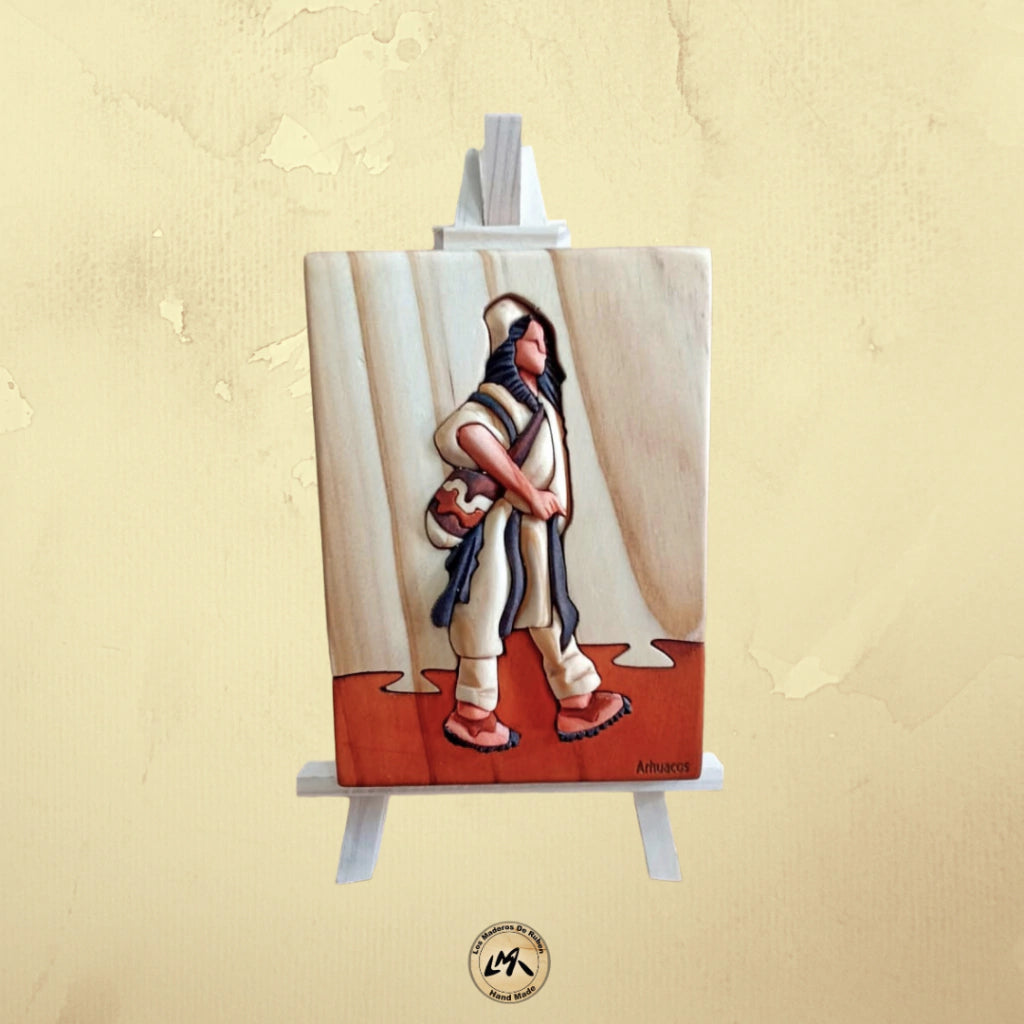 Arhuaco Wood Art on Easel