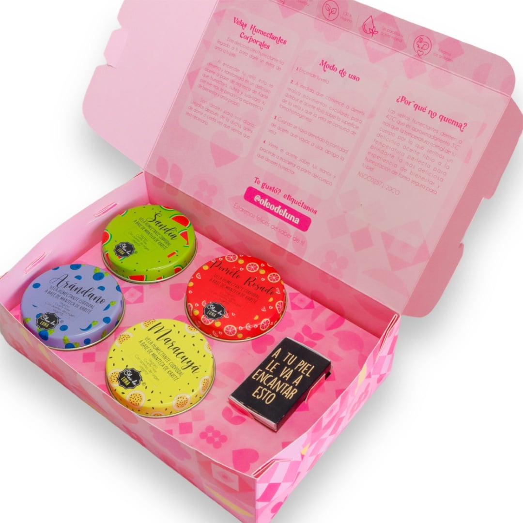 Box of 4 Assorted Moisturizing Body Candles
