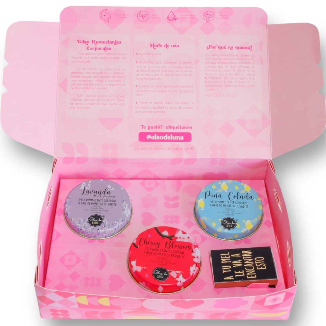 Box of 3 Assorted Moisturizing Body Candles