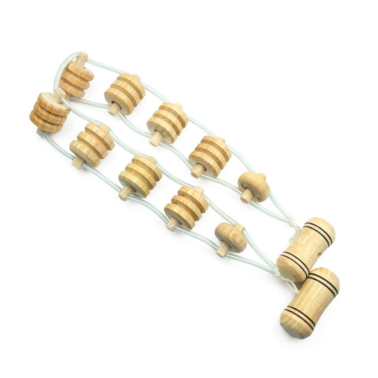 Colombian Wooden Roller Belt Massager Woodtherapy