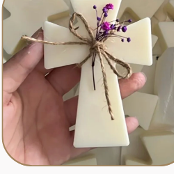 Cross silicone candle mold