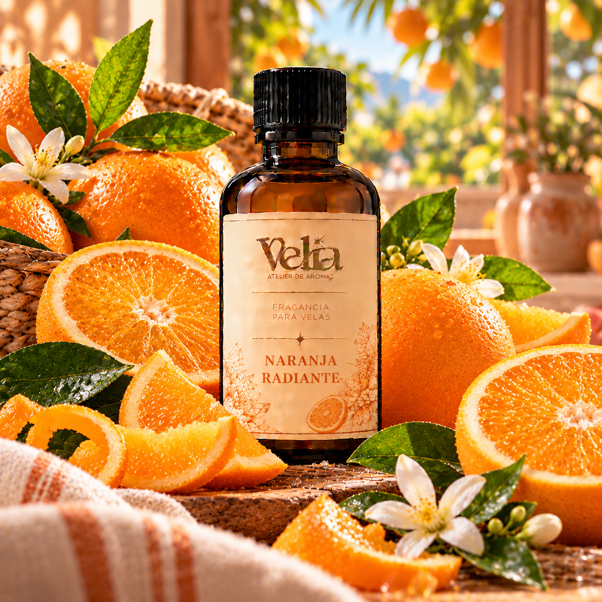 Esencia premium · Naranja radiante