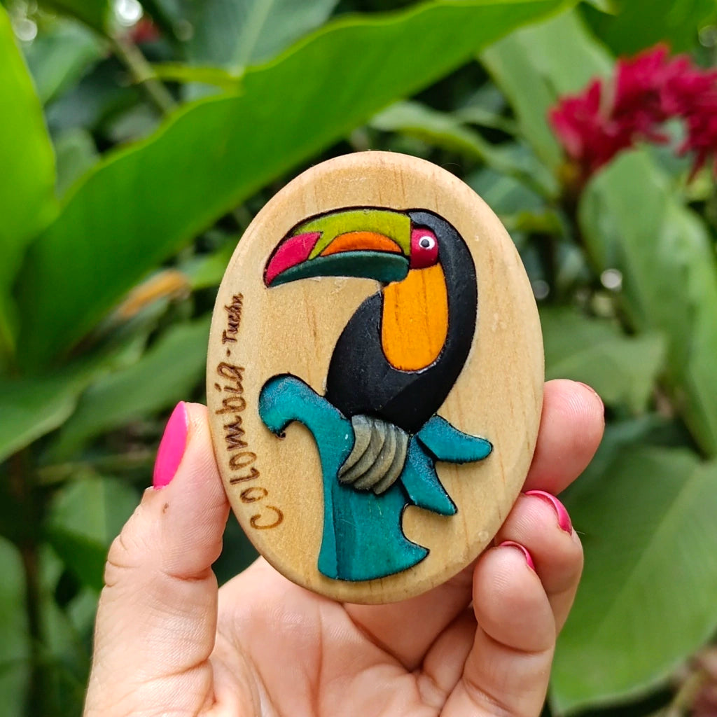 Toucan Wooden Fridge Magnet