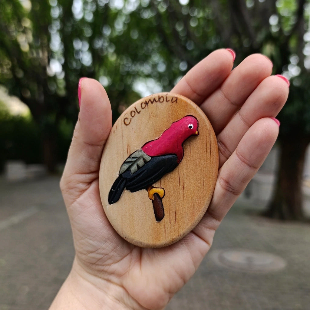 Andean Cock-of-the-Rock Wooden Fridge Magnet