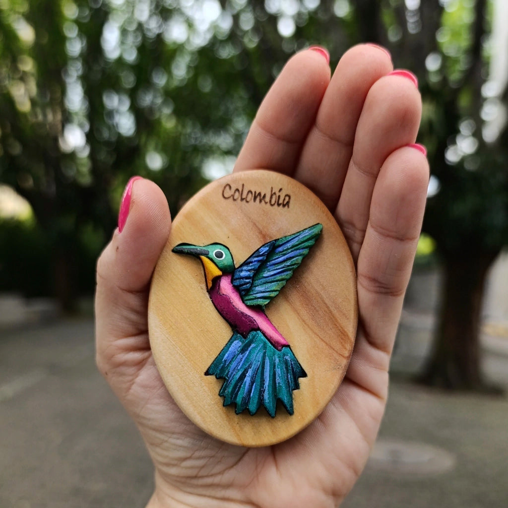 Hummingbird Wooden Fridge Magnet