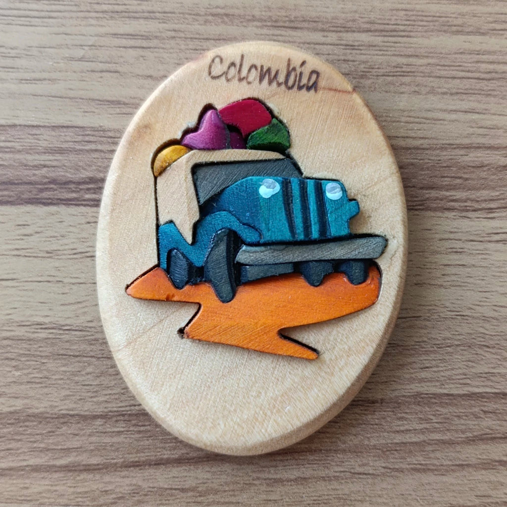 Willys Jeep Wooden Fridge Magnet