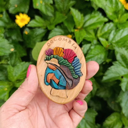 Silletero Wooden Fridge Magnet