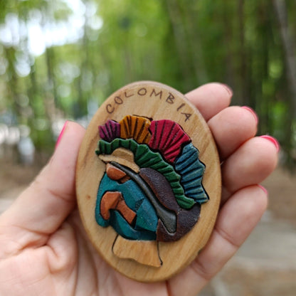 Silletero Wooden Fridge Magnet