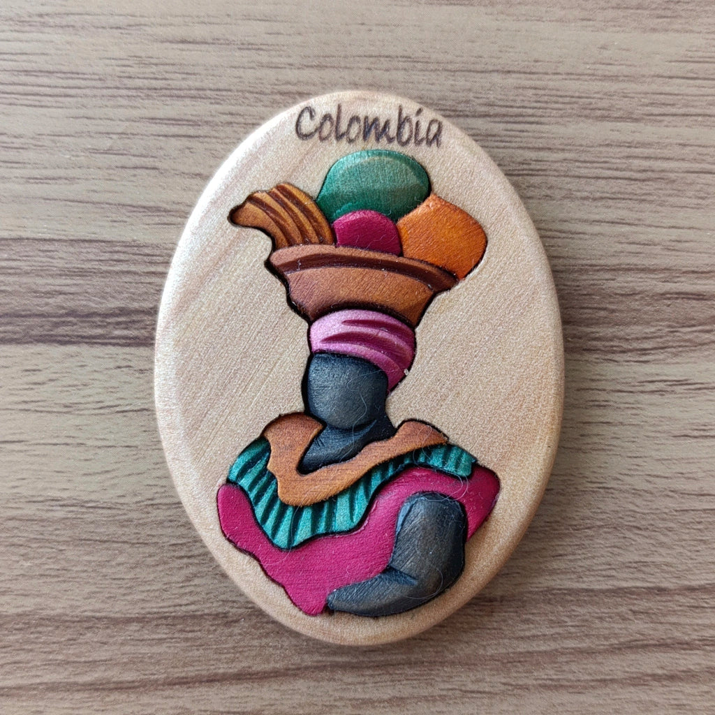 Palenquera Wooden Fridge Magnet
