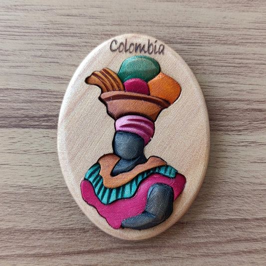 Palenquera Wooden Fridge Magnet