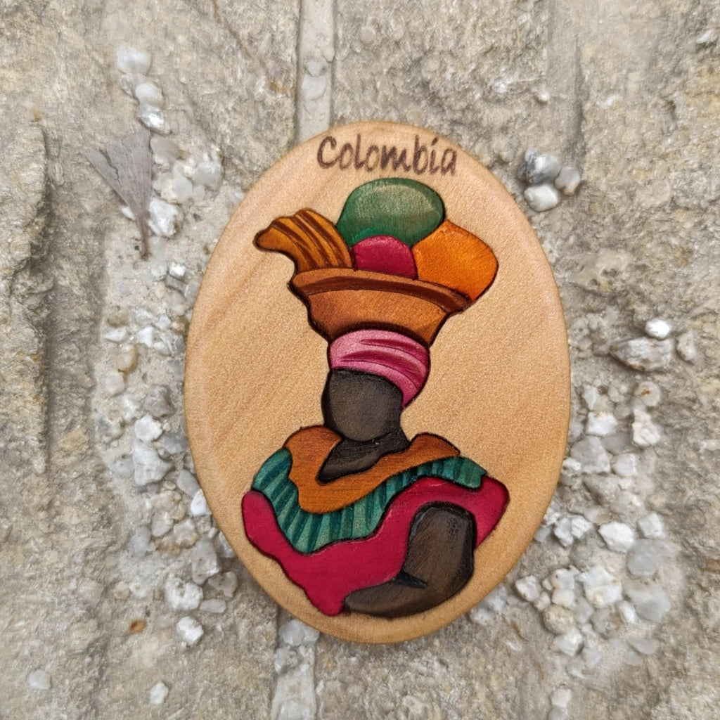 Palenquera Wooden Fridge Magnet