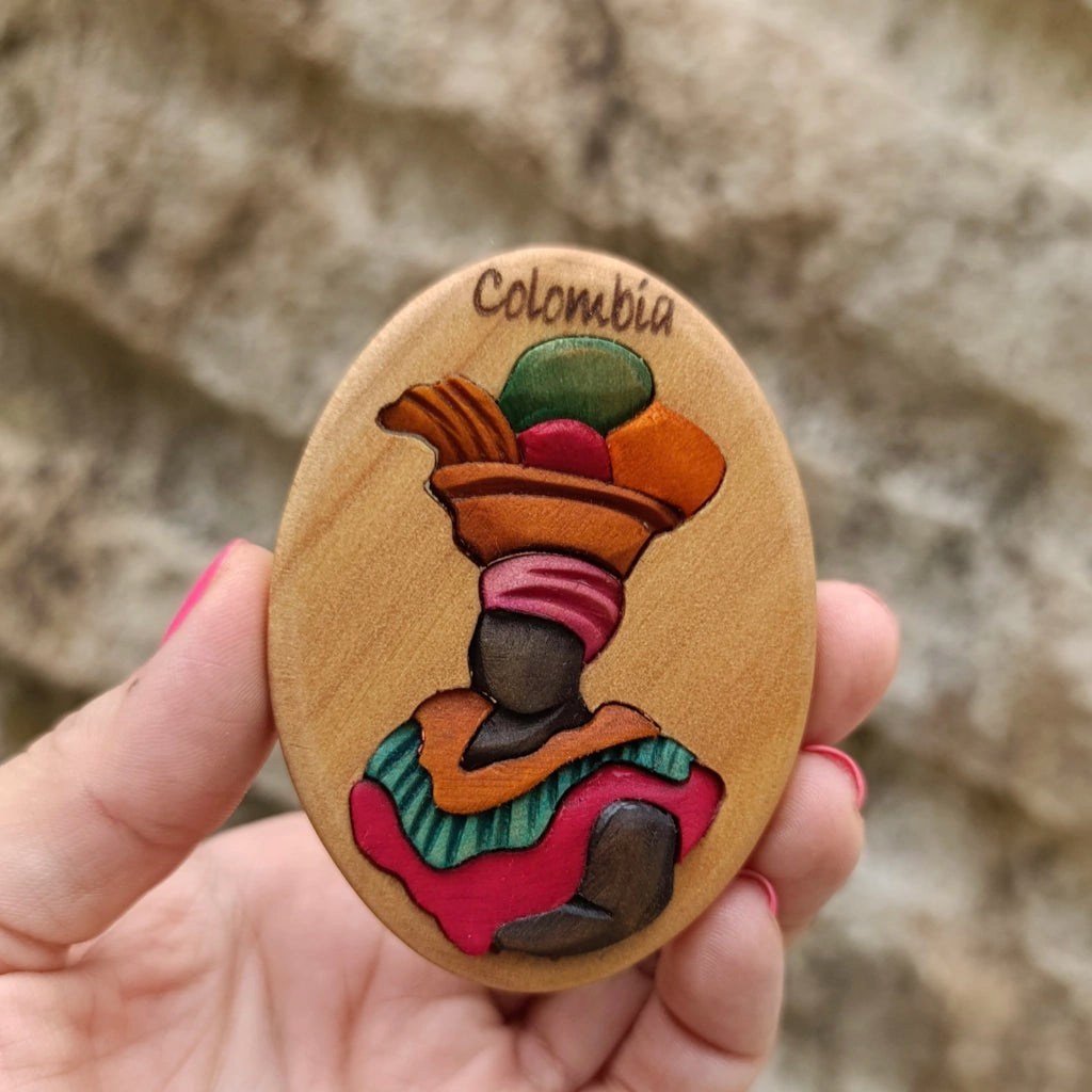 Palenquera Wooden Fridge Magnet