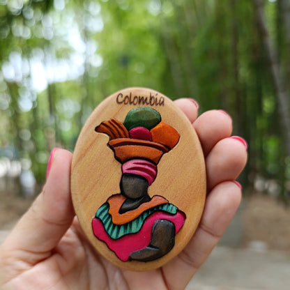 Palenquera Wooden Fridge Magnet