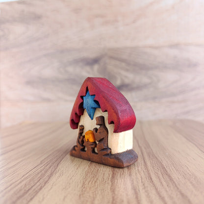 Maloka Wooden Nativity Scene
