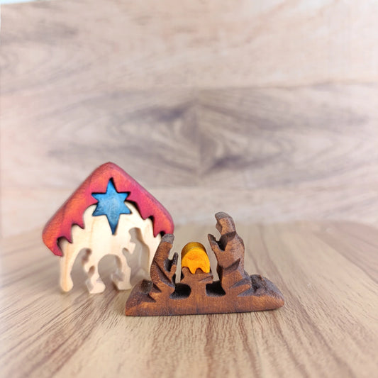 Maloka Wooden Nativity Scene