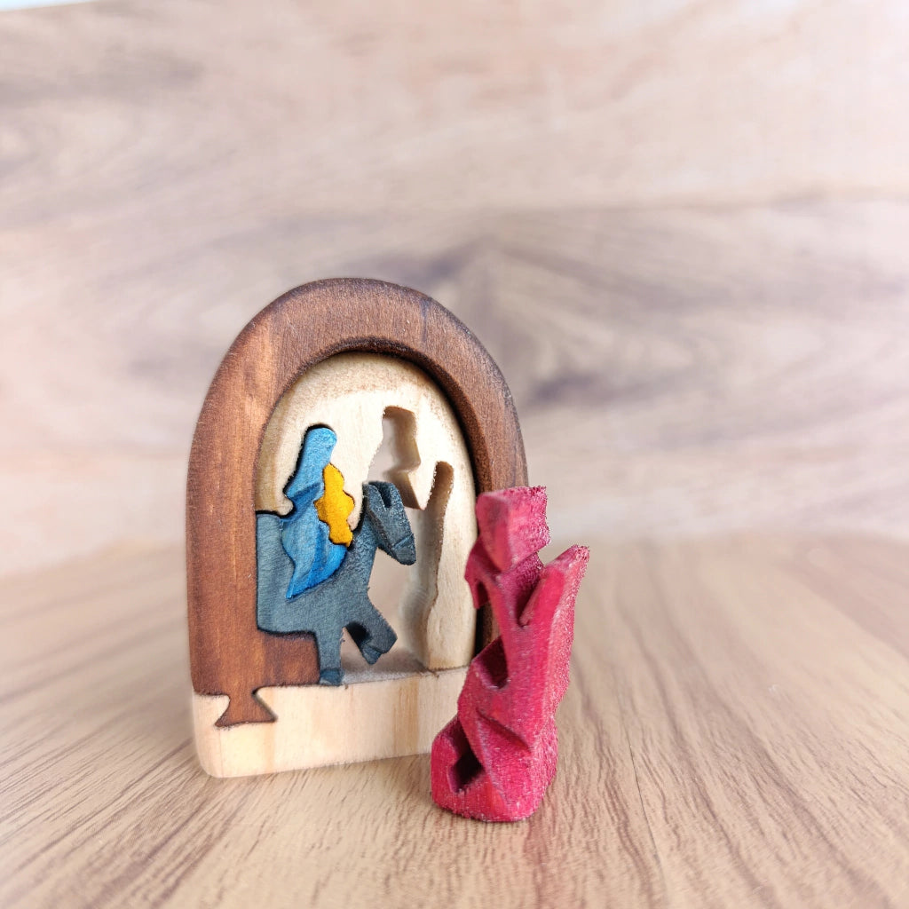 Flight into Egypt Wood Art
