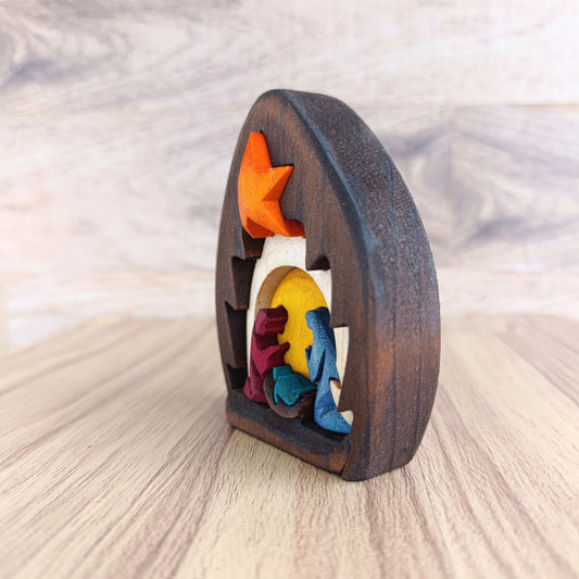 Maloka Wooden Nativity Scene
