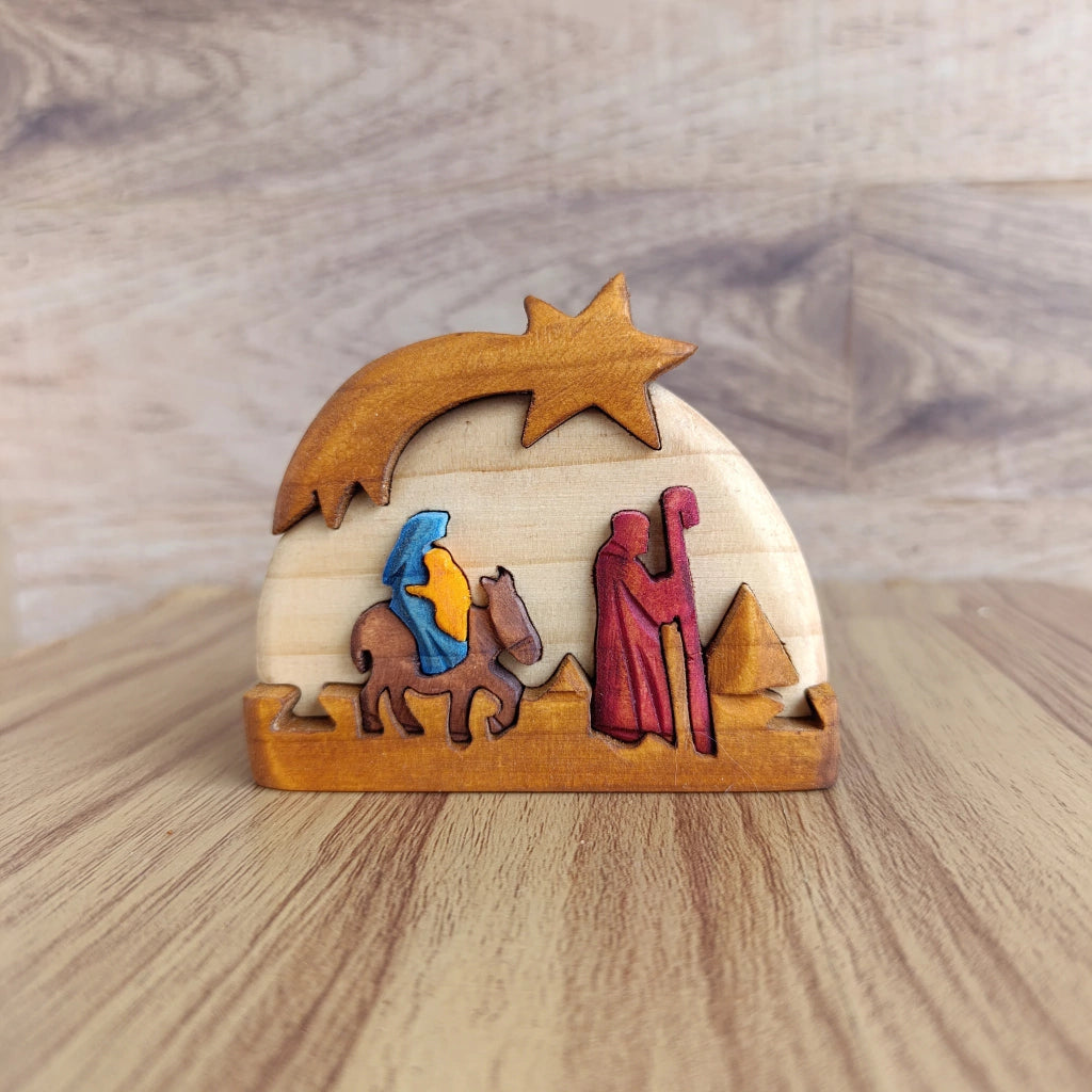 Flight into Egypt Wood Art