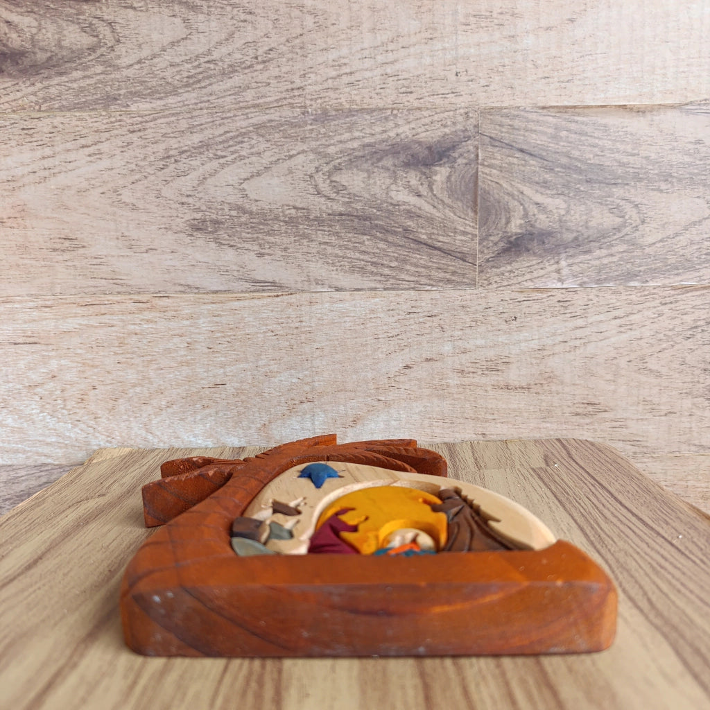 Palm Tree Wooden Nativity Scene