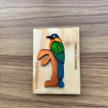 Motmot Wooden Fridge Magnet