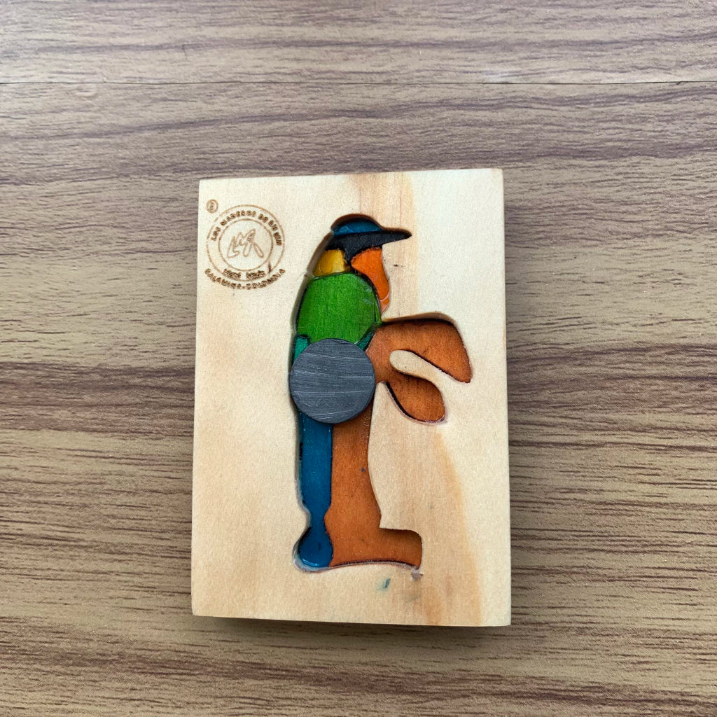 Motmot Wooden Fridge Magnet