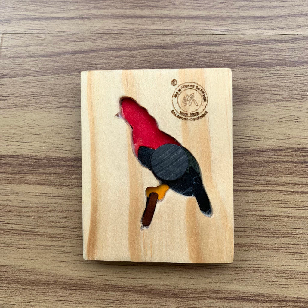 Andean Cock-of-the-Rock Wooden Fridge Magnet