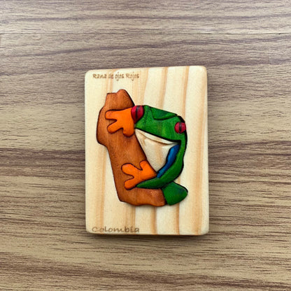 Frog Wooden Fridge Magnet