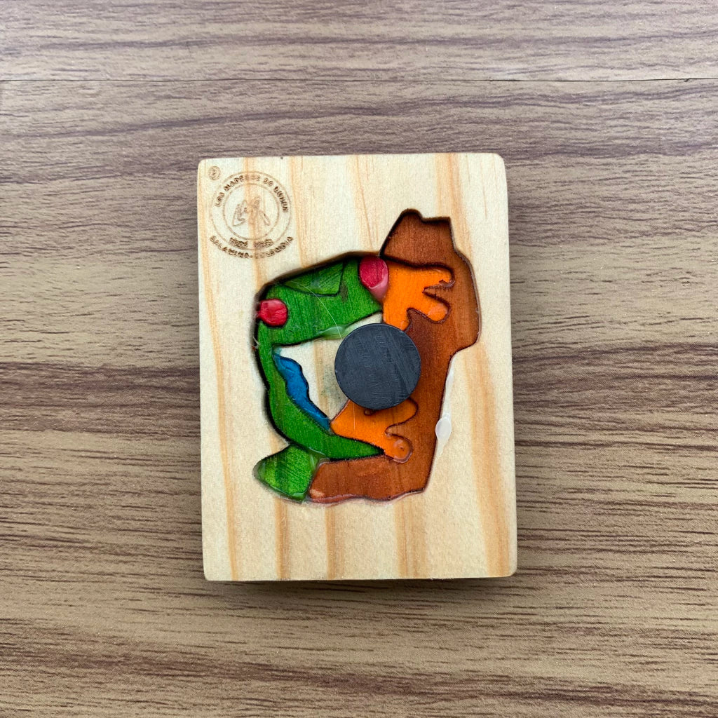 Frog Wooden Fridge Magnet