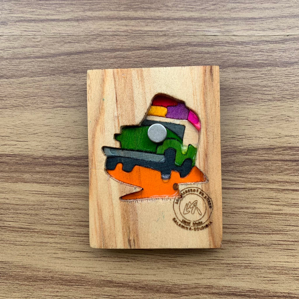 Willys Jeep Wooden Fridge Magnet