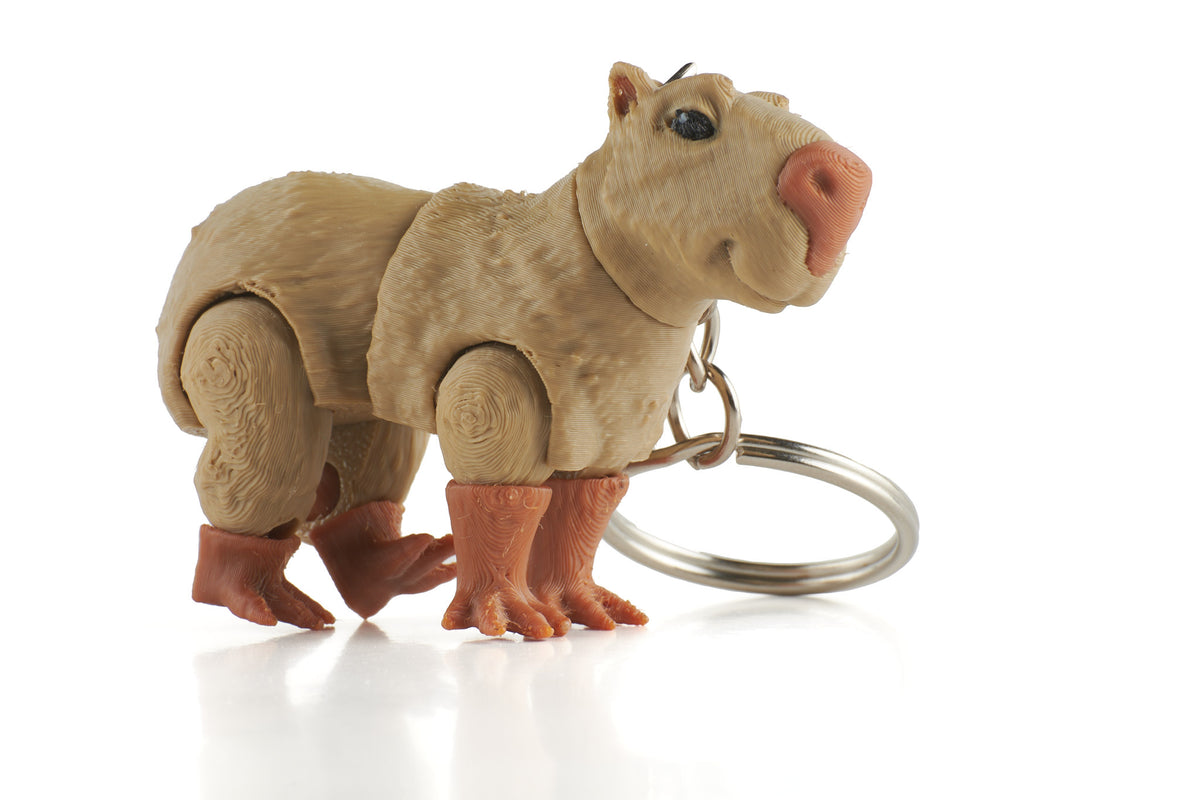 Capybara 3D printed keychain
