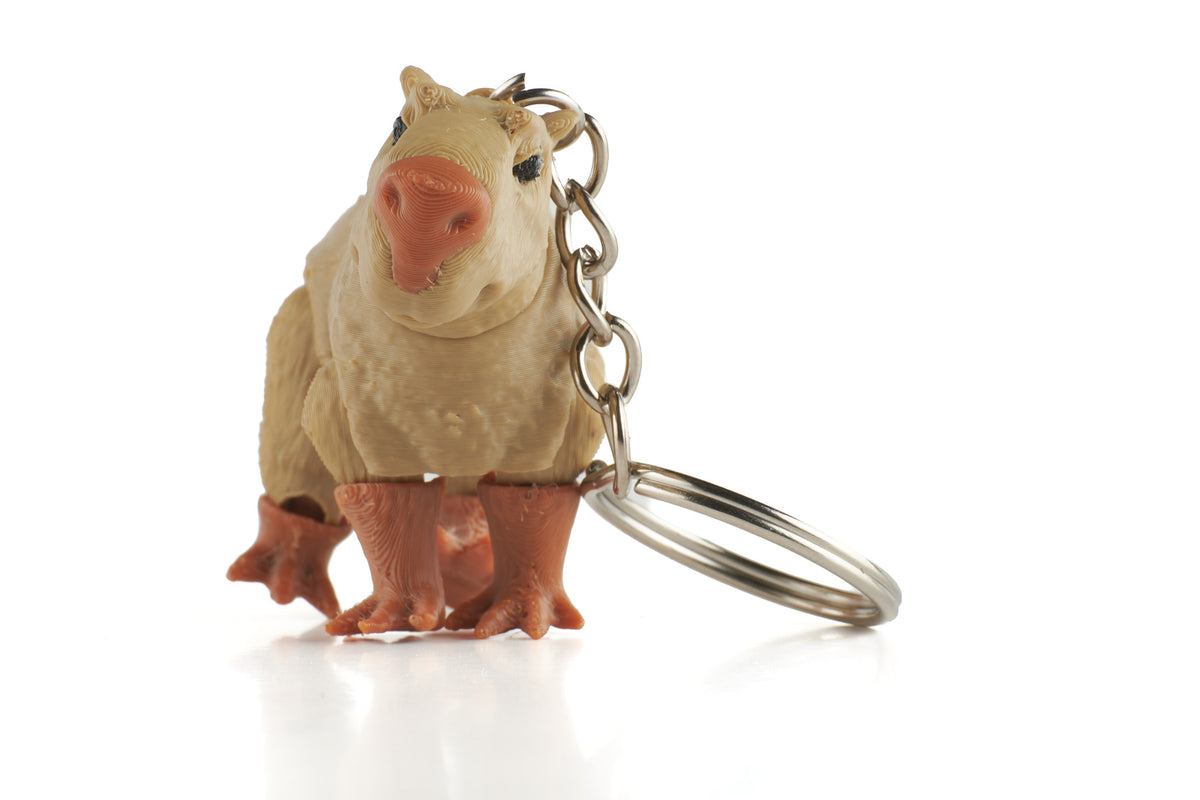 Capybara 3D printed keychain