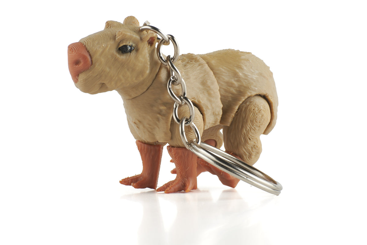 Capybara 3D printed keychain