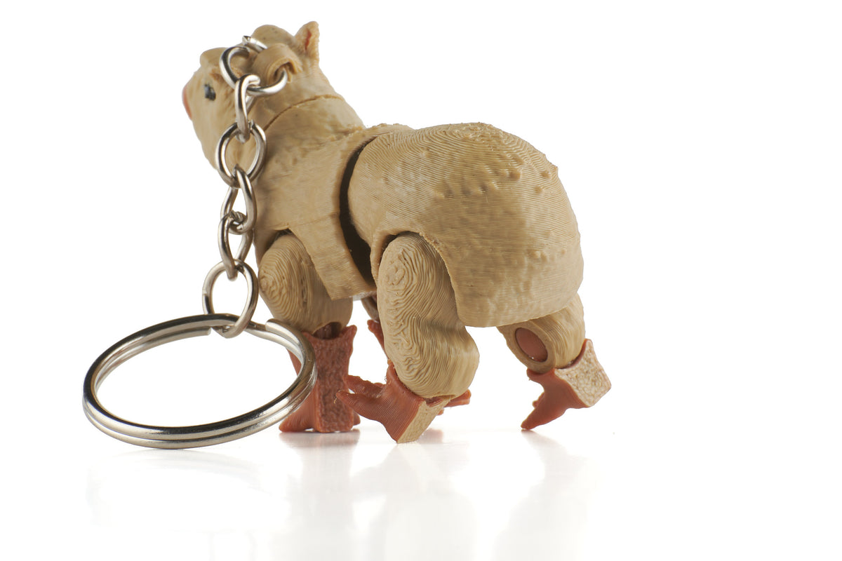 Capybara 3D printed keychain