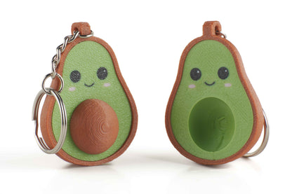 Avocado Halves Couple 3D printed keychain