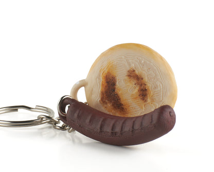 Arepa with Chorizo 3D printed keychain