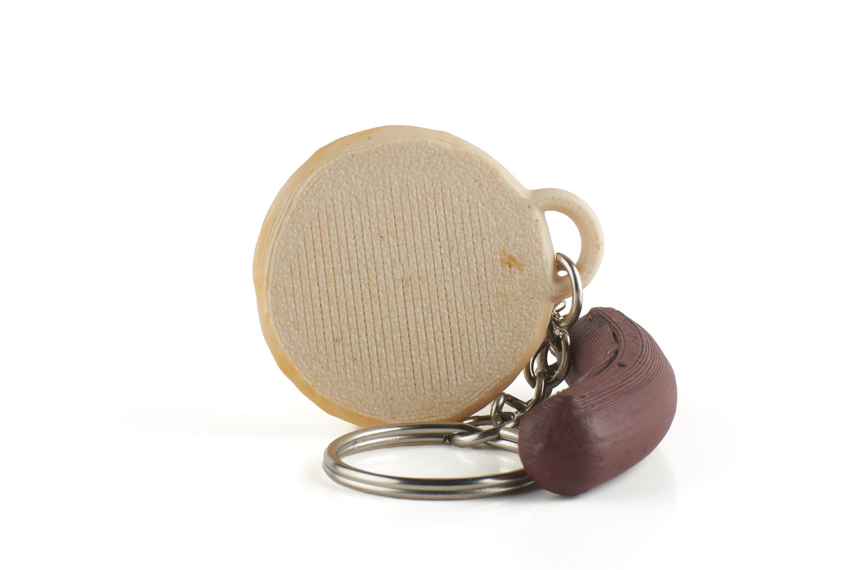 Arepa with Chorizo 3D printed keychain