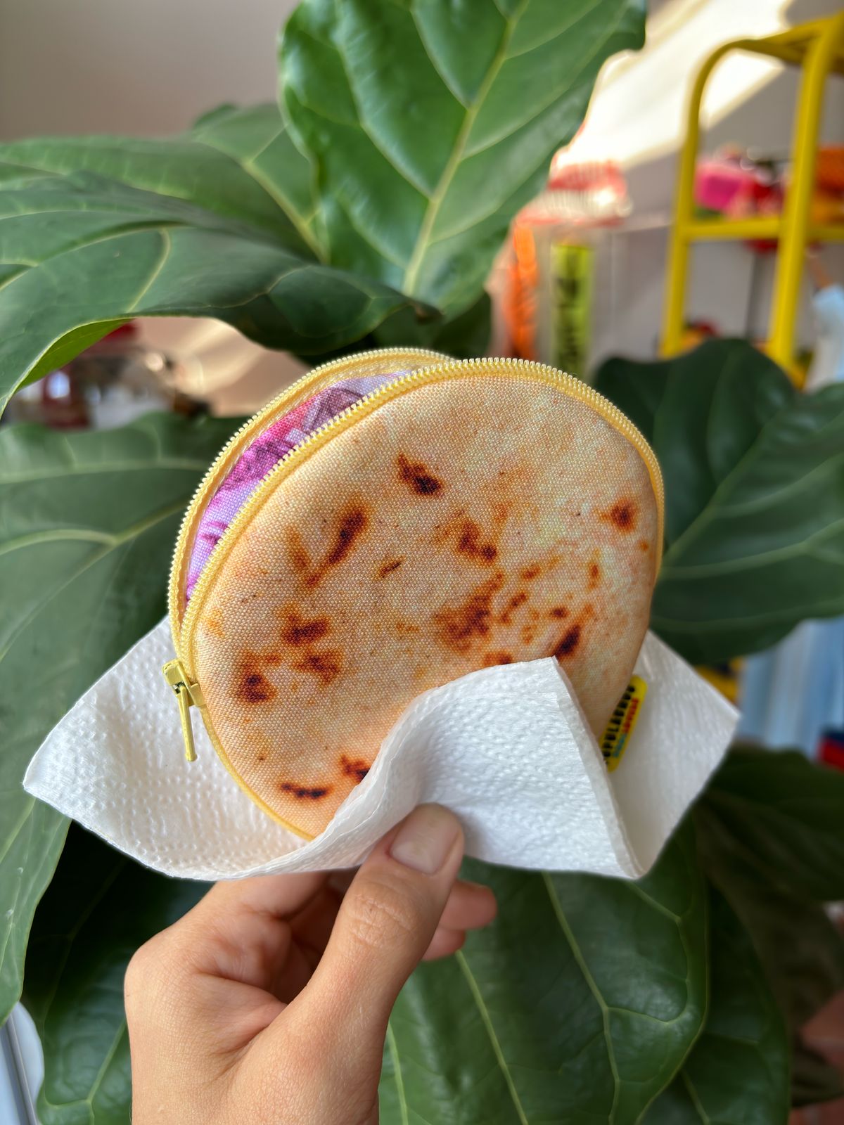 White Arepa Coin Purse – Colombian Food Pouch