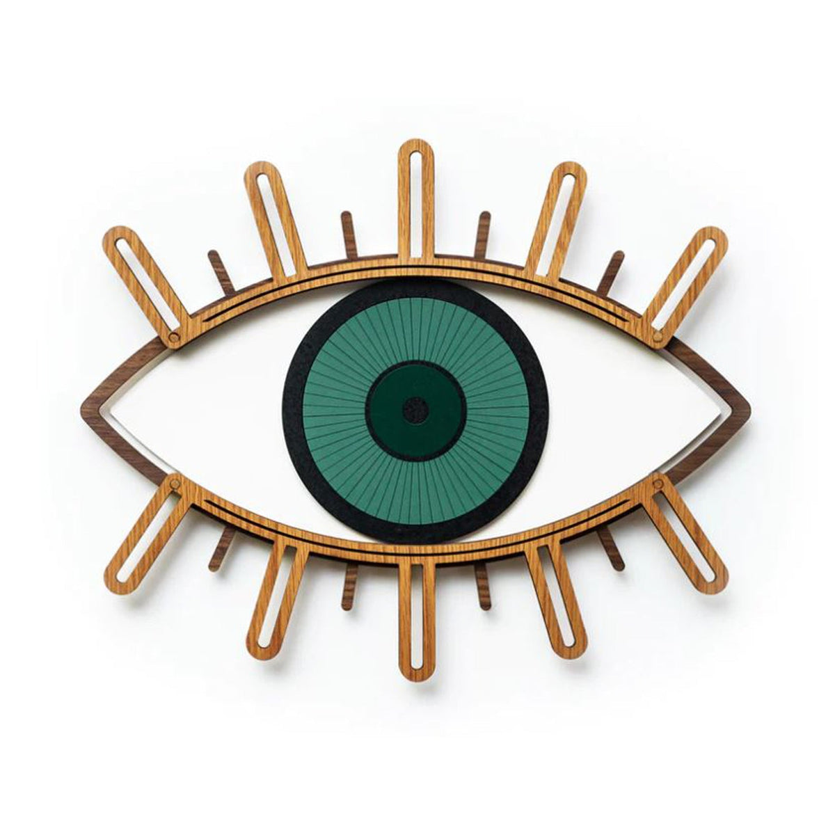 Wooden Evil Eye Wall Art – Turkish Eye Protection Decor 60 x 40 cm