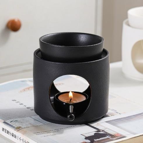 Vintage Black essence oil burner decorative aroma diffuser