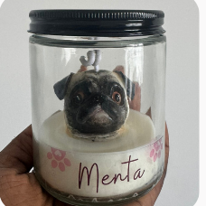 Pug silicone candle mold