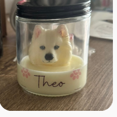 Samoyed silicone candle mold