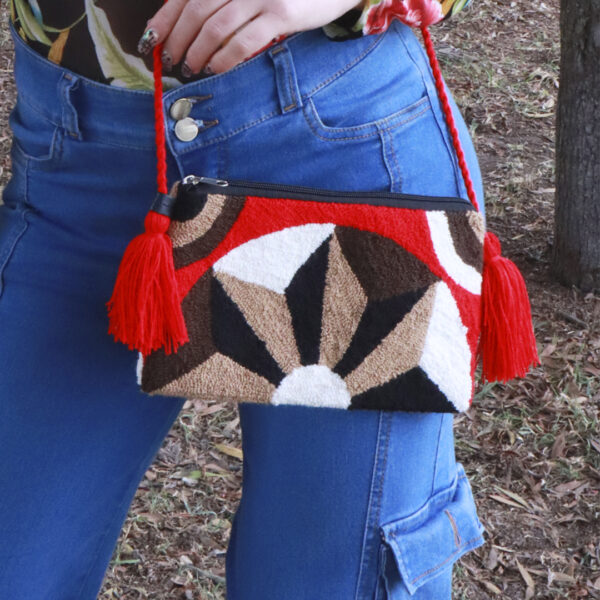 Handmade Embroidered Wayuu Crossbody Bag - Image 2