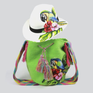 Handmade Colombian Wayuu Hat and Backpack Combo