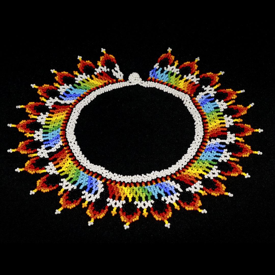 Colombian Beaded Necklace, Handmade Chaquiras - Image 3