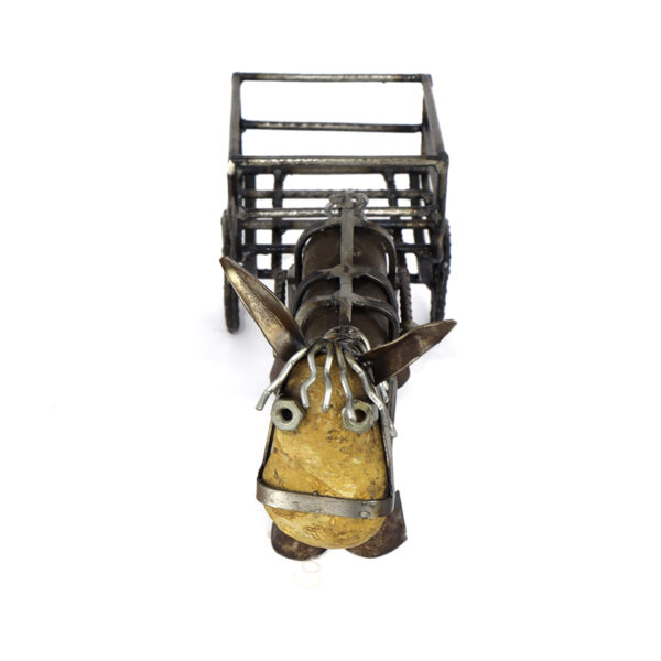 Decorative Donkey with Cart - Recycled Materials - Image 4