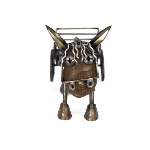 Decorative Donkey with Cart - Recycled Materials - Image 2