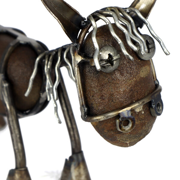 Decorative Donkey with Cart - Recycled Materials - Image 4