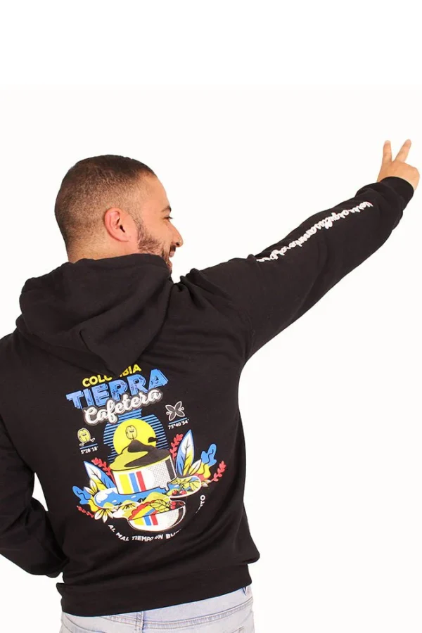 COLOMBIAN COFFEE - BLACK HOODIE - Image 6